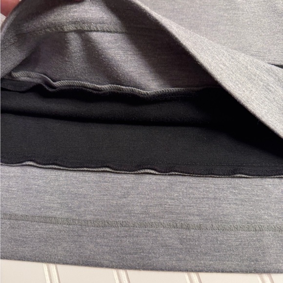 LOFT Gray Mini Skirt with Black Stripe - Picture 3 of 7